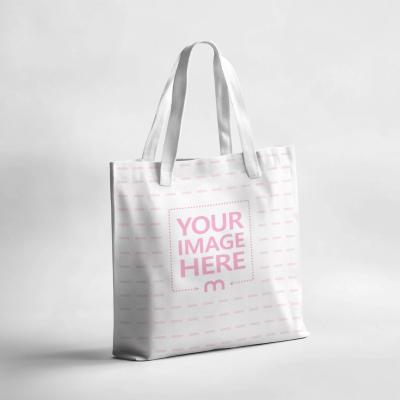 Canvas Tote Bag Mockup for Urban Retail Advertising