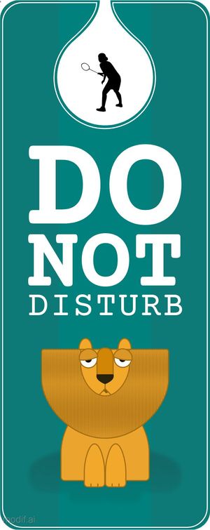 Door Hanger Design Template With Lion Design