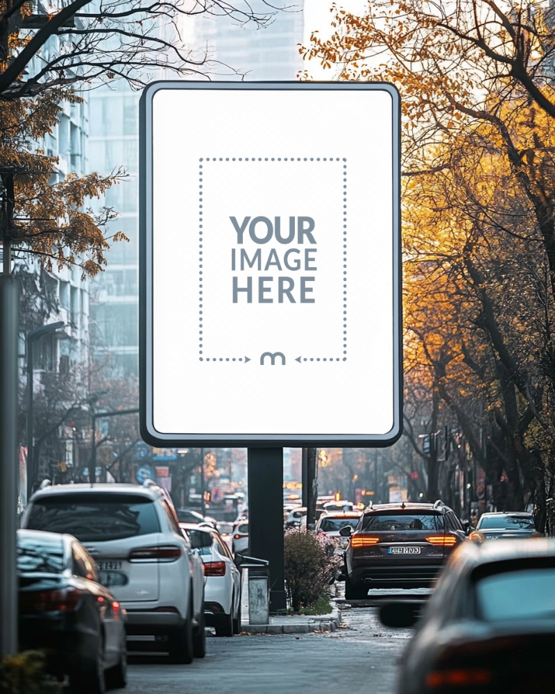 Downtown Billboard Mockup for Promotional Graphics preview image