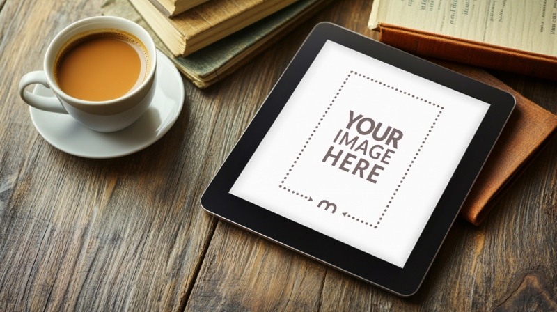 E-Reader Tablet Mockup for Digital Bookstore or App Showcases preview image