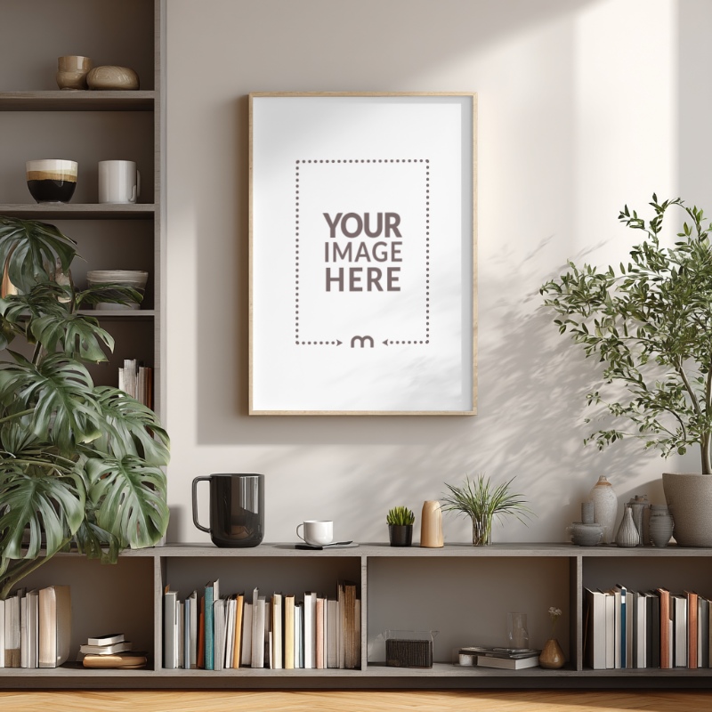 Frame Mockup on Office Wall for Motivational Posters preview image